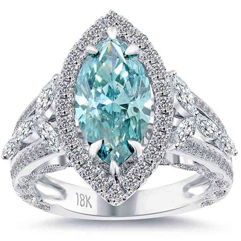 Vintage Blue Diamond Engagement Rings - Wedding and Bridal Inspiration