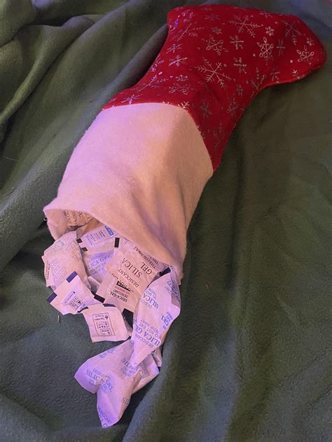 Instead of coal Santa filled my stocking with silica packets : r/pics