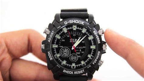 Review of Spy G-shock Full HD 1080p Night Vision Waterproof Watch with video demo - YouTube