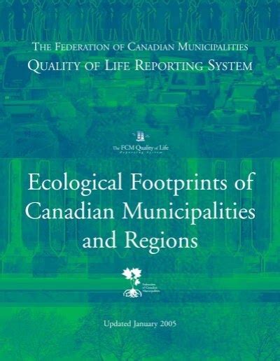Ecological Footprints of Canadian Municipalities and Regions - FCM