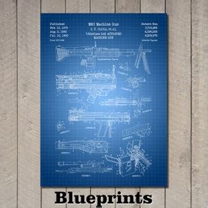 M60 Machine Gun Patent Print Art 1990 - Etsy