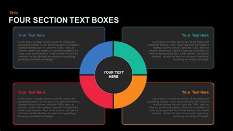 4 Section Text Boxes PowerPoint Template and Keynote - Slidebazaar