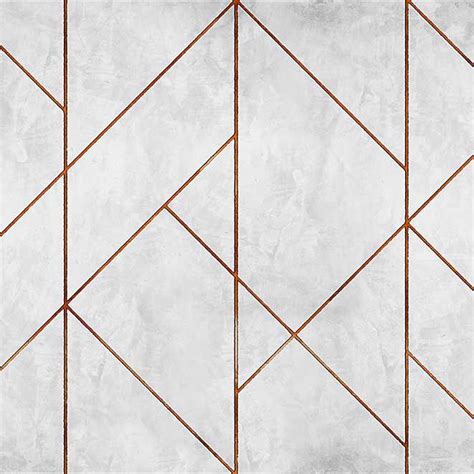 Geometric Concrete by Coordonne - Copper - Mural : Wallpaper Direct | Wallpaper bedroom feature ...