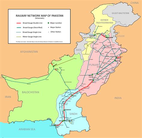 Railway track of pakistan map