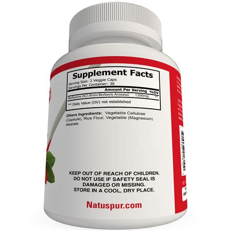 Premium Berberine HCL Supplement 1200mg – Natuspur