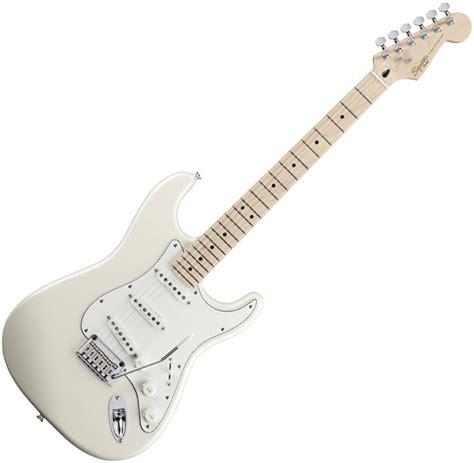 Squier by Fender Deluxe Stratocaster Electric Guitar, MN, Pearl White at Gear4music.ie