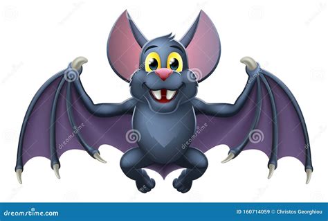 Bat Cute Halloween Vampire Animal Cartoon Stock Vector - Illustration ...