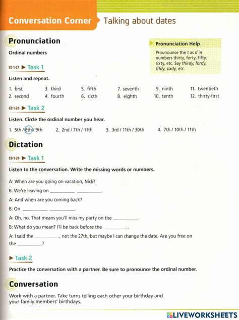 Dates 2187033 | Familycentre | Live Worksheets