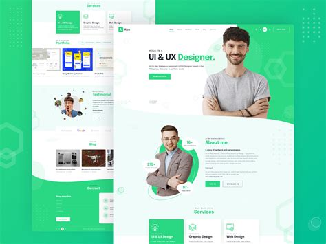 Alex - Modern & Creative Personal Portfolio Figma Template by ...