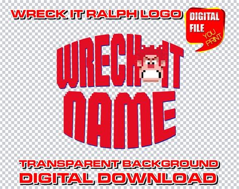 Custom wreck it ralph logo with name personalized custom logo | Etsy