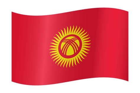 Kyrgyzstan flag vector - Country flags