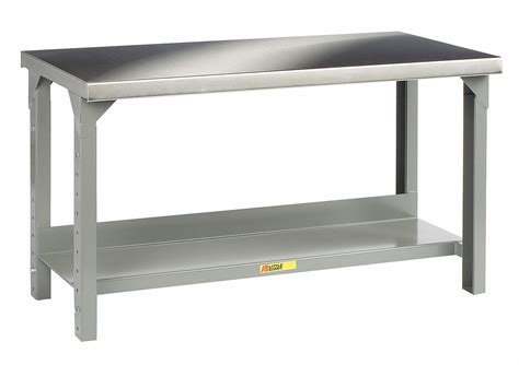 LITTLE GIANT, Adj Ht, Stainless Steel, Workbench - 21E718|WSS2-3048-AH ...