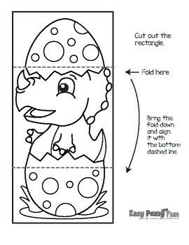 Dinosaur Crafts | Printable Dinosaur Egg Surprise Cards Craft Template