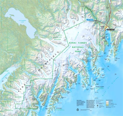 Kenai Fjords National Park tourist map - Ontheworldmap.com