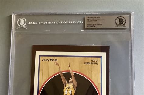 Jerry West Autograph 1991-92 Upper Deck Basketball Hero Box Bottom BGS Certified | eBay