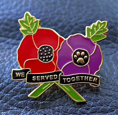 Remembrance Day Red & Purple Poppy Lapel Pin Badge We Served - Etsy UK | Purple poppies ...