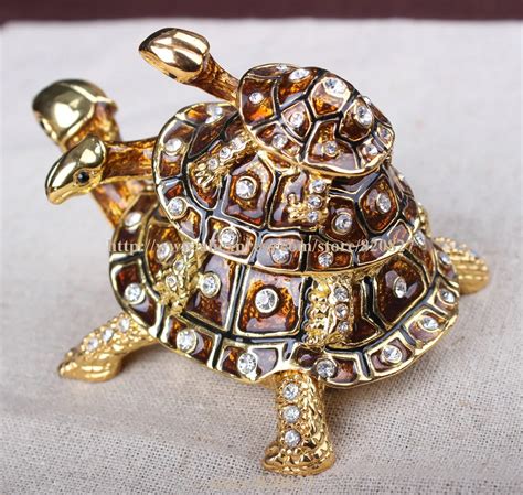 Turtle Bejeweled Collectible Trinket Jewelry Box Turtle Collectible ...