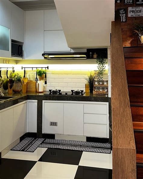 8 Ide Desain Dapur Hitam Putih Minimalis yang Menawan