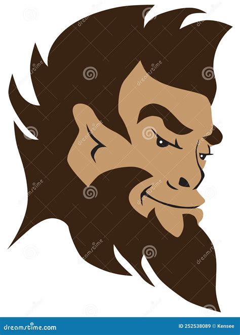 Sasquatch Looking Back stock vector. Illustration of cartoon - 252538089