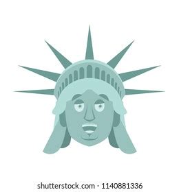 Statue Liberty Happy Emoji Us Landmark Stock Illustration 1140881336 ...