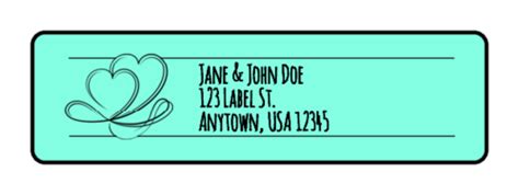 Coupled Hearts Wedding Address Label Template | OnlineLabels®