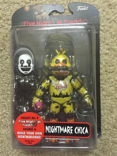 FIVE NIGHTS AT FREDDYS NIGHTMARE CHICA ACTION FIGURE FNAF FUNKO WAVE 2 ...