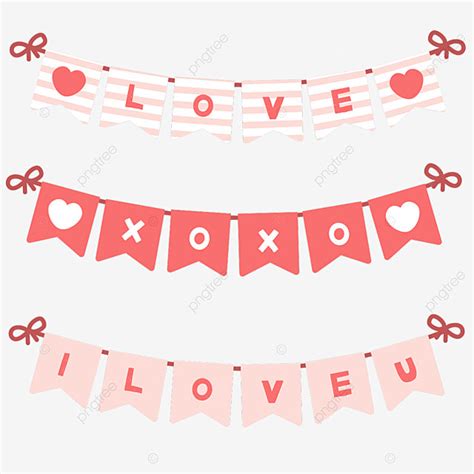 I Love You Vector Design Images, Cute Kawaii Valentine Banner I Love ...