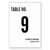 Simple Typography Wedding Table Number Card | Zazzle