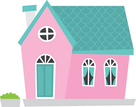 Pink House Clipart