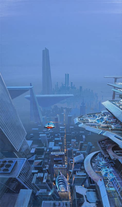 'New York City: The 22nd Century' by John Berkey (19??) [1728 x 2938] : r/RetroFuturism