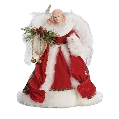 Plaid Cloak Angel Christmas Tree Topper - 12 inch – The Country ...