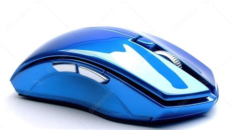 Blue Computer Mouse With Glossy Finish Powerpoint Background For Free ...