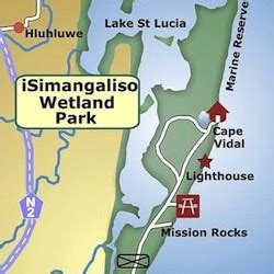 Isimangaliso wetland park map - St Lucia South Africa