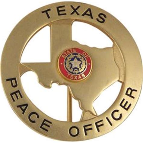 Premier 2004 Texas State Peace Officer Badge Gold