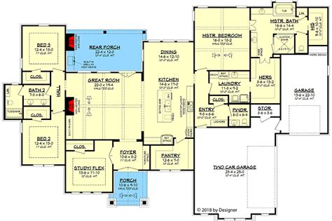 One-Story House Plan with Massive Walk-in Pantry - 51794HZ ...