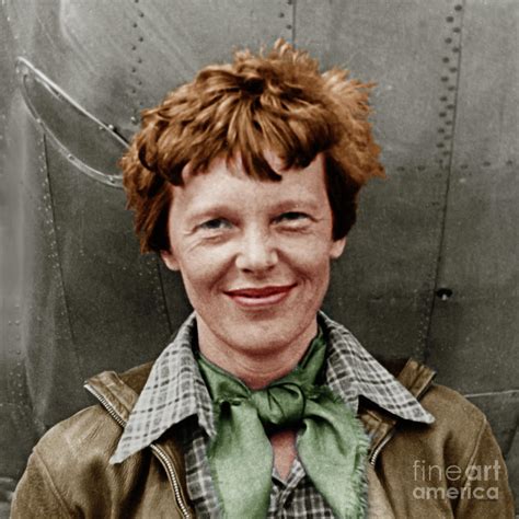 Amelia Earhart American Aviation Pioneer Colorized 20170525 square Photograph by Wingsdomain Art ...