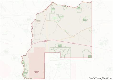 Map of La Paz County, Arizona