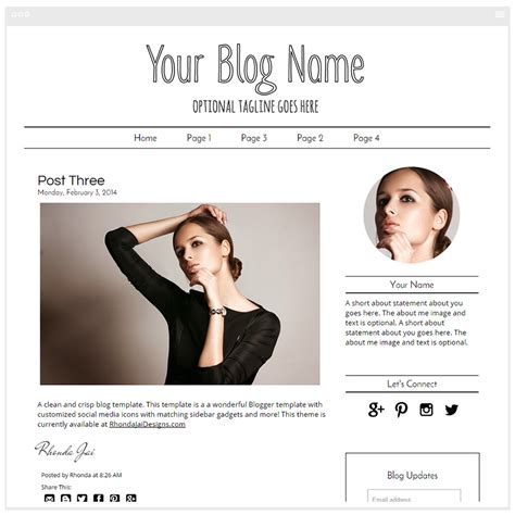 Free Minimalist Blogger Templates