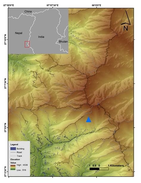 Map of the study area in Ilam and Panchthar districts in eastern Nepal ...