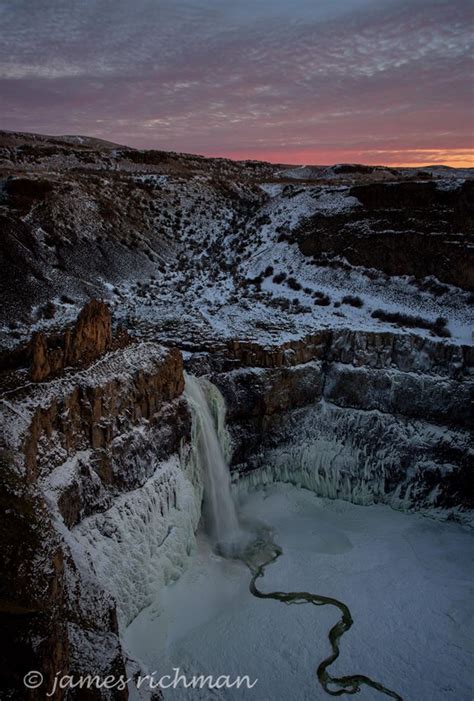 Palouse Falls in winter - WA State | Palouse, Natural landmarks, Scenic