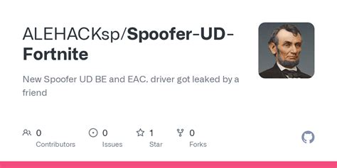 GitHub - ALEHACKsp/Spoofer-UD-Fortnite: New Spoofer UD BE and EAC. driver got leaked by a friend