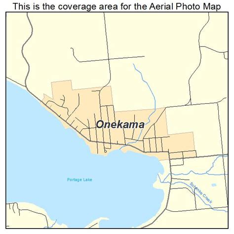 Aerial Photography Map of Onekama, MI Michigan