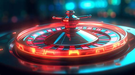 Futuristic Neon Illuminated 3d Rendered Illustration Of A Casino ...