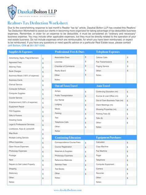 Real estate agent tax deductions worksheet excel: Fill out & sign online | DocHub