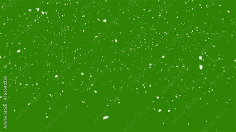 Snow falling on green screen background Stock Video | Adobe Stock