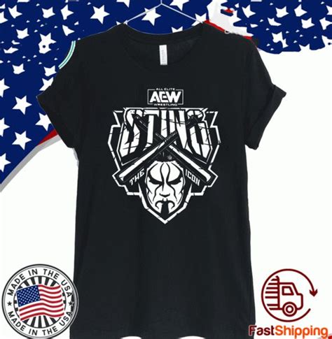 All Elite AEW Wrestling Sting The Icon Tee Shirt | Tee shirts, Shopping ...