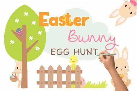 Easter Bunny Egg Hunt | Creative Market