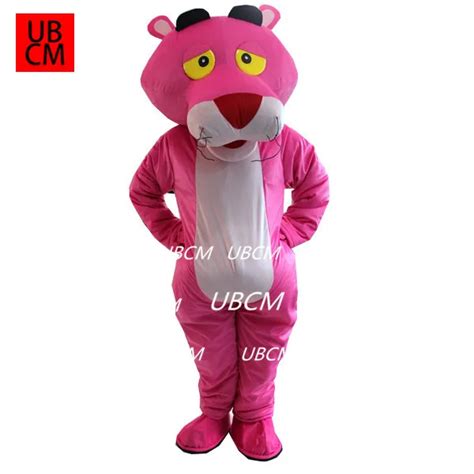 The pink panther mascot costume cartoon fancy dress cosplay suit ...