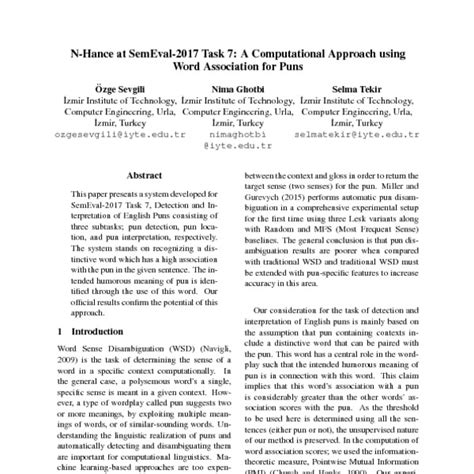 N-Hance at SemEval-2017 Task 7: A Computational Approach using Word ...