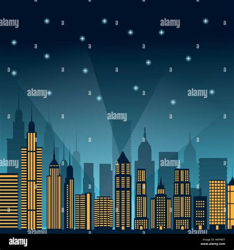 Buildings of night city design Stock Vector Image & Art - Alamy